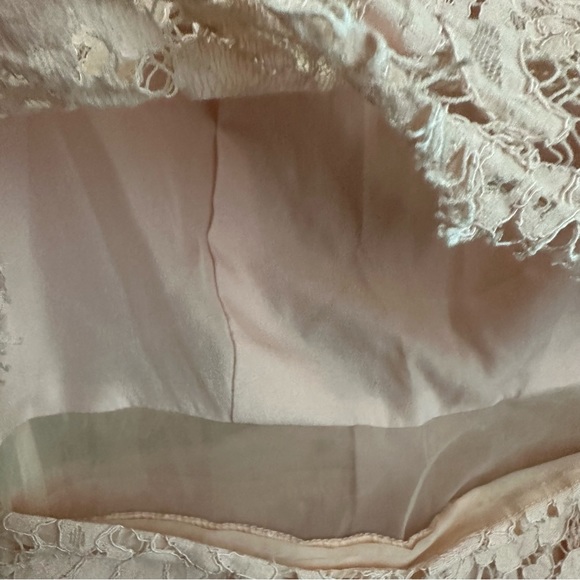 ASOS‎ Lace Crop Top Midi Pencil Dress Sz 0 Pink - Picture 3 of 15